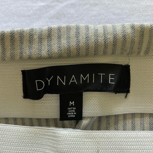 Dynamite Blue and cream strip asymmetrical skirt - Picture 2 of 2